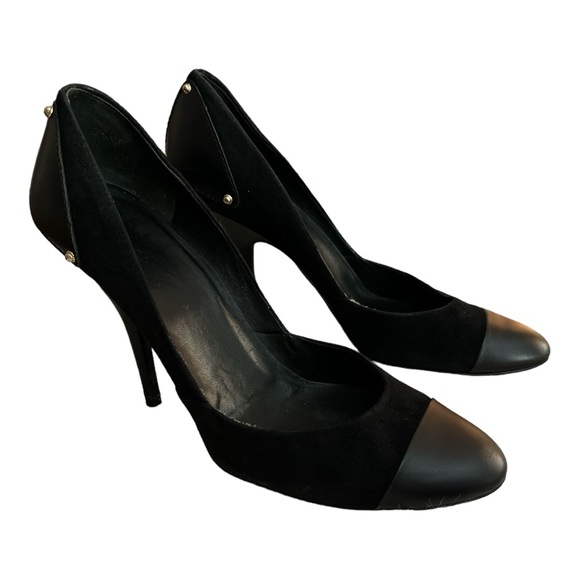 Gucci black suede and leather heels size US 8.5 - Picture 5 of 11